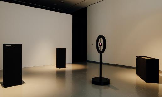 Invisible Sculptures: Warmth Sculpture II (left side), Air Sculpture (middle), Warmth Sculpture II (right)