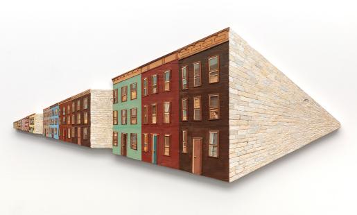 Title: Brooklyn Street
Year of production: 2014
Dimension: 53 x 24”
Type: Sculpture
Medium: Wood and Acrylic paint 
Image Credit Line:Courtesy of the artist
