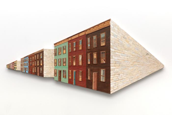 Title: Brooklyn Street
Year of production: 2014
Dimension: 53 x 24”
Type: Sculpture
Medium: Wood and Acrylic paint 
Image Credit Line:Courtesy of the artist
