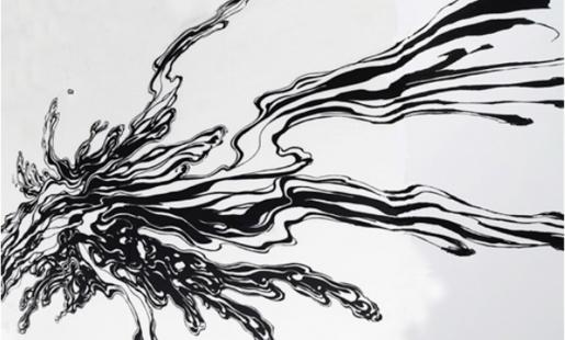 Commission Painting(black and white painting from “site drawing series”)